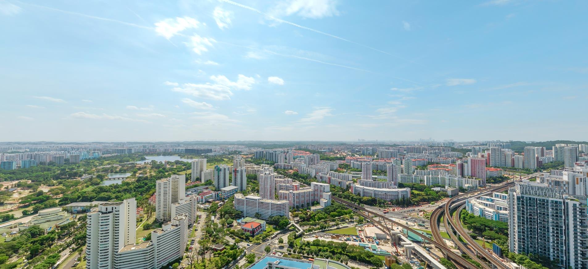 Aerial view of Jurong East