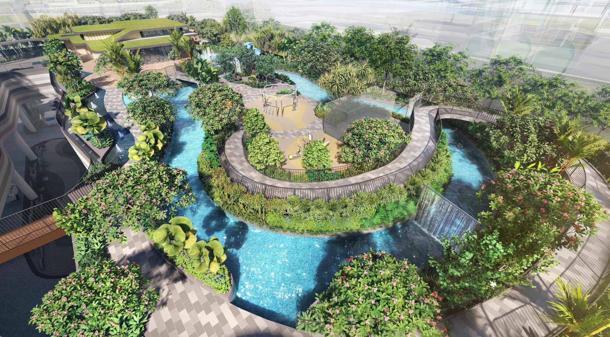 Lazy river from above