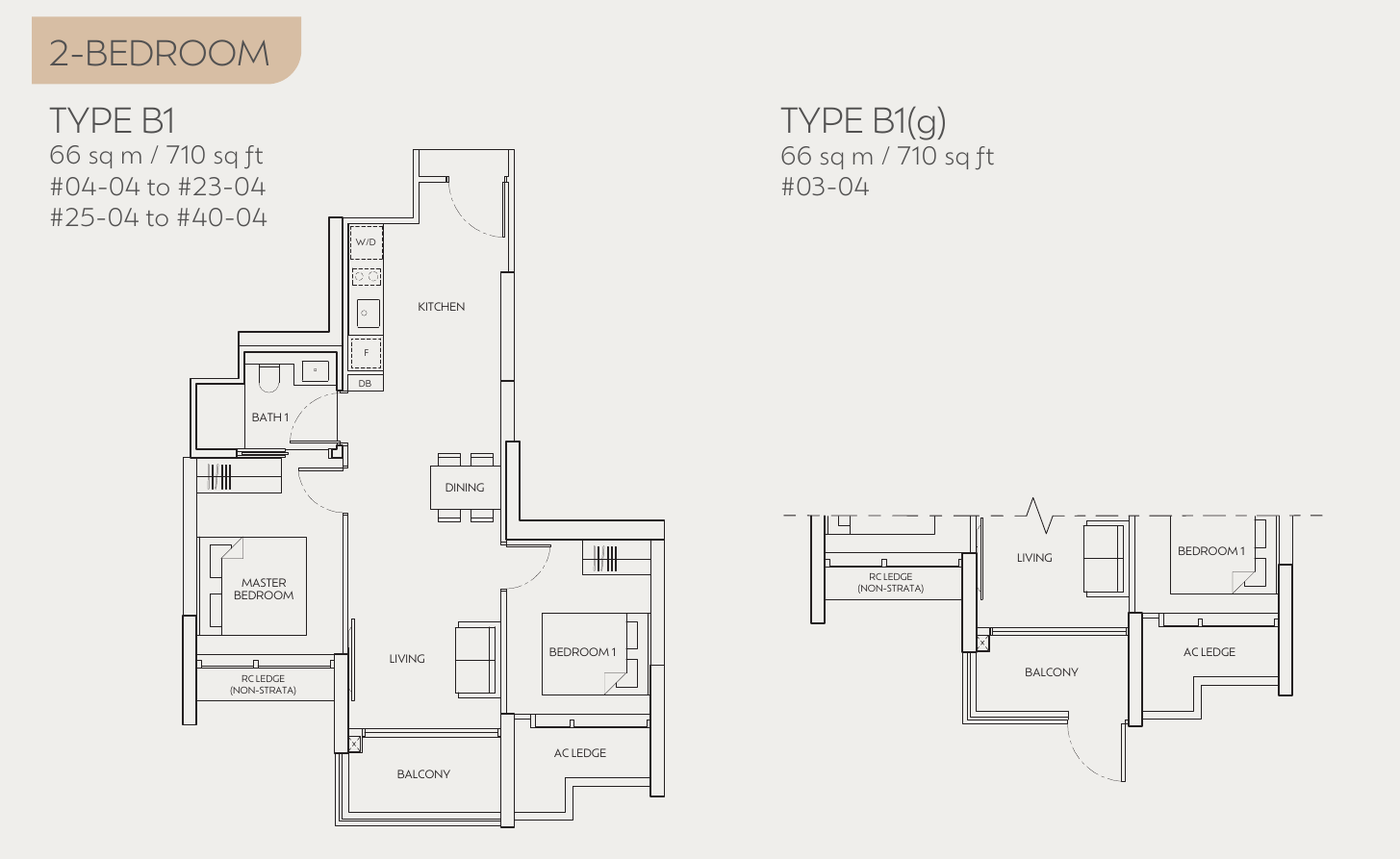 2-Bedroom, Type B1